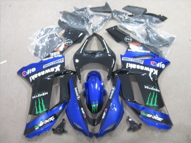 Abs Kit Carenagem & Plásticos ZX6R 07-08 - Preto Azul Verde Monster