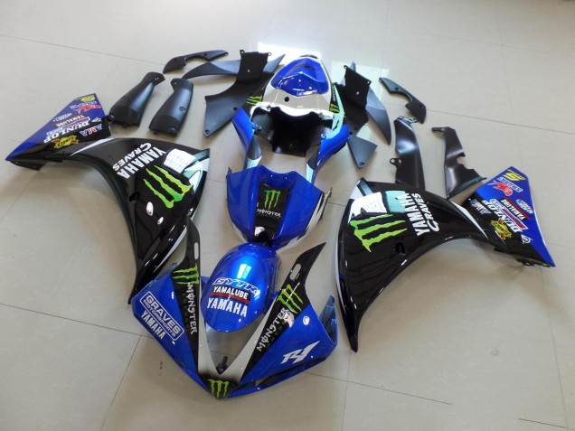 Abs Kit Completos Carenagem R1 12-14 - Azul Preto Monster Abs Kit Completos Carenagem R1 12-14 - Azul Preto Monster