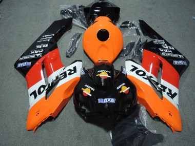 Abs Kits Carenagem CBR 1000RR 04-05 - Preto Laranja Repsol