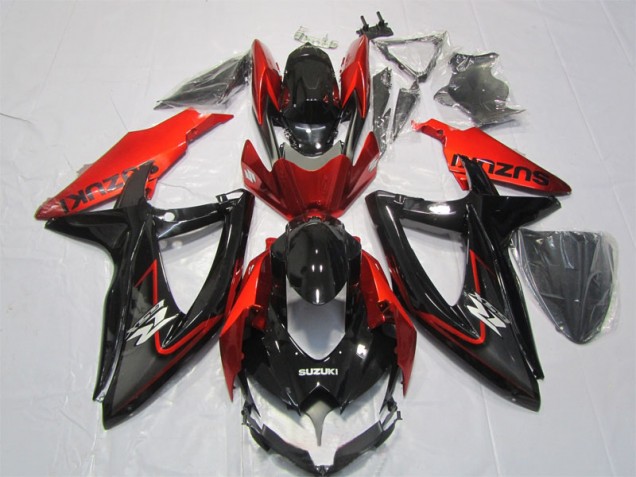 Abs Kits Carenagem GSXR 1000 K7 07-08 - Preto Vermelho