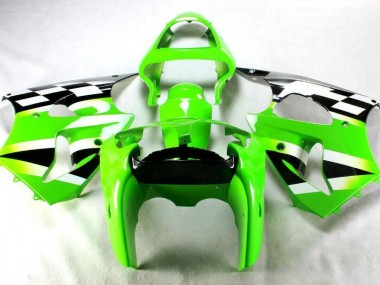 Abs Kits Carenagem ZX6R 00-02 - Verde Preto Branco