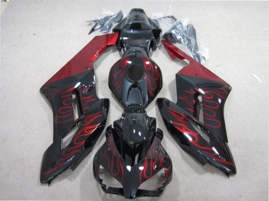 Abs Kits Completos Carenagem CBR 1000RR 04-05 - Preto Vermelho Chama