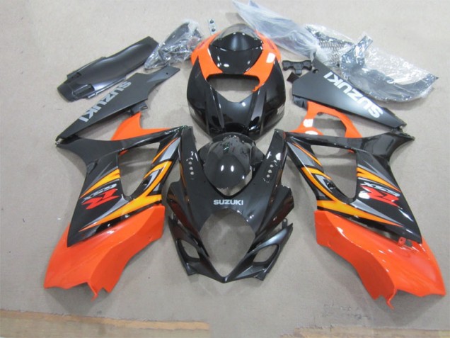Abs Plástico GSXR 1000 K7 07-08 - Preto Laranja Abs Plástico GSXR 1000 K7 07-08 - Preto Laranja