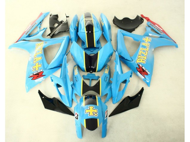 Abs Plástico GSXR 600 / 750 K6 06-07 - Azul Preto Abs Plástico GSXR 600 / 750 K6 06-07 - Azul Preto