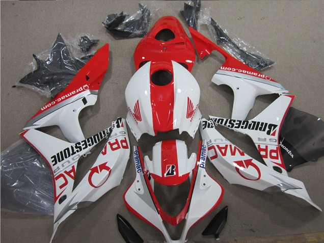 Abs Plásticos CBR 600RR 07-08 - Vermelho Branco Abs Plásticos CBR 600RR 07-08 - Vermelho Branco