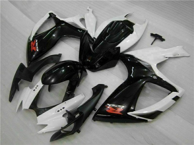 Abs Plásticos GSXR 600 / 750 K6 06-07 - Branco Preto Abs Plásticos GSXR 600 / 750 K6 06-07 - Branco Preto