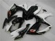 Abs Plásticos GSXR 600 / 750 K6 06-07 - Branco Preto Abs Plásticos GSXR 600 / 750 K6 06-07 - Branco Preto
