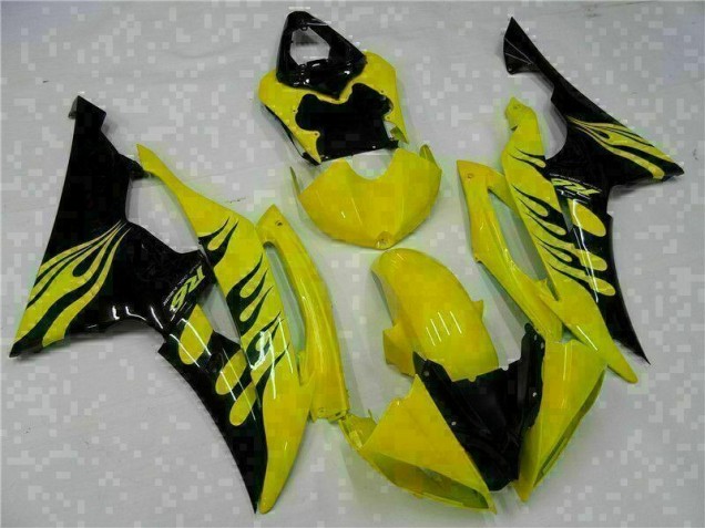 Abs Plásticos R6 08-16 - Amarelo Preto Abs Plásticos R6 08-16 - Amarelo Preto