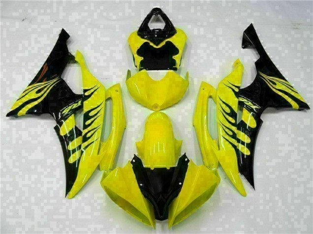 Abs Plásticos R6 08-16 - Amarelo Preto Abs Plásticos R6 08-16 - Amarelo Preto
