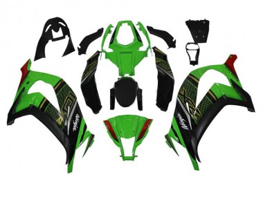 Abs Plásticos ZX10R 11-15 - Verde Preto