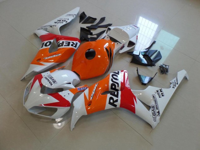 Carenagem CBR 1000RR 06-07 - Branco & Laranja Repsol Carenagem CBR 1000RR 06-07 - Branco & Laranja Repsol
