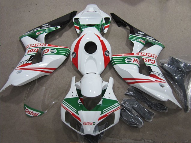Carenagem CBR 1000RR 06-07 - Branco Verde Vermelho Castrol Carenagem CBR 1000RR 06-07 - Branco Verde Vermelho Castrol
