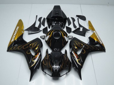 Carenagem CBR 1000RR 06-07 - Preto Ouro Chama