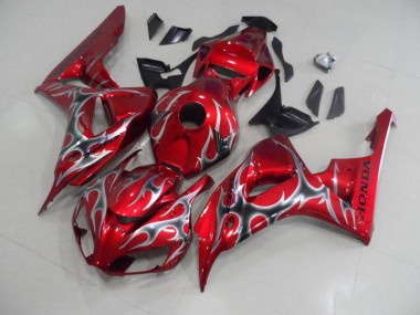 Carenagem CBR 1000RR 06-07 - Vermelho & Preto Cinzento Chama