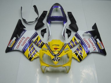 Carenagem CBR 600 F4i 01-03 - Amarelo Branco Nastro Azzurro