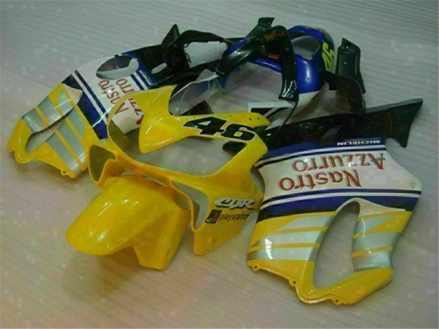 Carenagem CBR 600 F4i 01-03 - Amarelo Prata Nastro Azzurro Carenagem CBR 600 F4i 01-03 - Amarelo Prata Nastro Azzurro