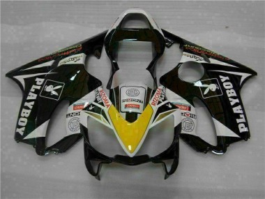 Carenagem CBR 600 F4i 01-03 - Amarelo Prata Preto Playboy