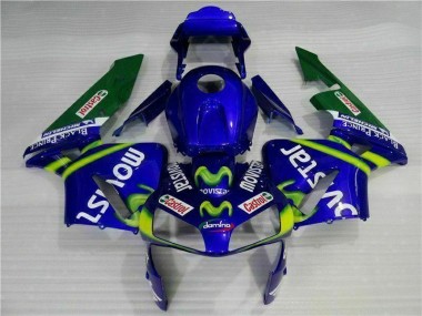 Carenagem CBR 600RR 03-04 - Azul Verde Movistar Castrol