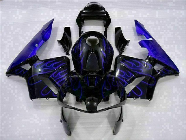 Carenagem CBR 600RR 03-04 - Preto & Azul Chama Carenagem CBR 600RR 03-04 - Preto & Azul Chama