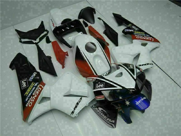 Carenagem CBR 600RR 05-06 - Branco Vermelho Preto Lee Carenagem CBR 600RR 05-06 - Branco Vermelho Preto Lee