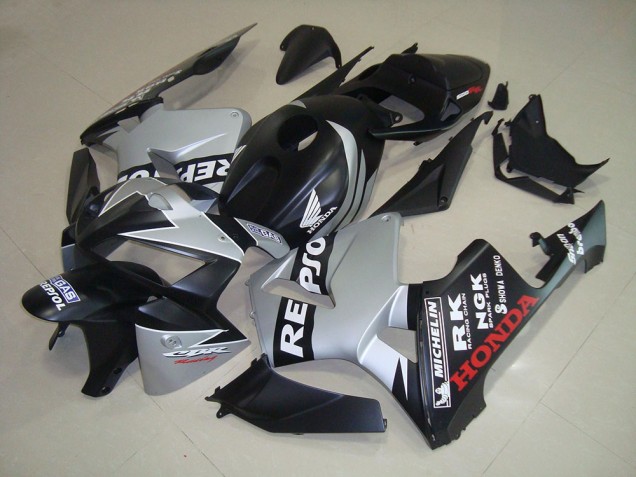 Carenagem CBR 600RR 05-06 - Preto Fosco Prata Repsol Carenagem CBR 600RR 05-06 - Preto Fosco Prata Repsol