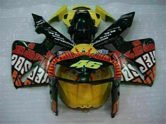 Carenagem CBR 600RR 05-06 - Preto Vermelho Amarelo 46 Carenagem CBR 600RR 05-06 - Preto Vermelho Amarelo 46