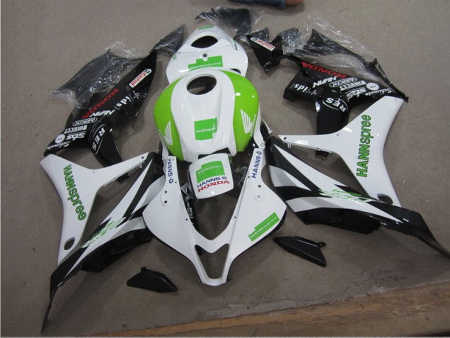 Carenagem CBR 600RR 07-08 - Branco Verde Hannspree Carenagem CBR 600RR 07-08 - Branco Verde Hannspree