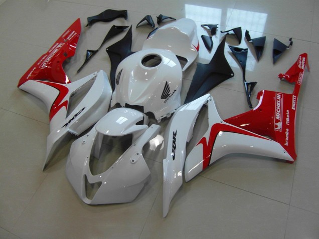 Carenagem CBR 600RR 07-08 - Branco Vermelho Versão de Corrida Carenagem CBR 600RR 07-08 - Branco Vermelho Versão de Corrida