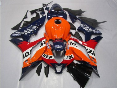 Carenagem CBR 600RR 07-08 - Laranja Azul Preto Repsol