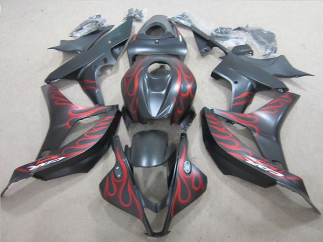 Carenagem CBR 600RR 07-08 - Preto & Vermelho Chama Carenagem CBR 600RR 07-08 - Preto & Vermelho Chama