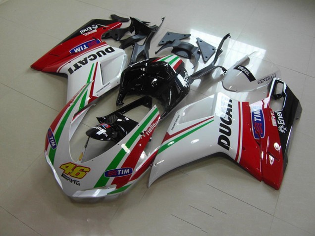 Carenagem Ducati 1098 07-14 - Branco Vermelho 46 Carenagem Ducati 1098 07-14 - Branco Vermelho 46