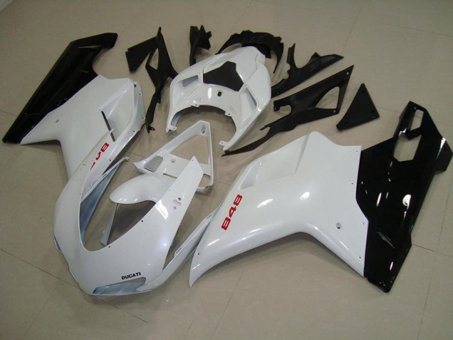 Carenagem Ducati 848 1098 1198 07-14 - Branco Pérola Preto Carenagem Ducati 848 1098 1198 07-14 - Branco Pérola Preto