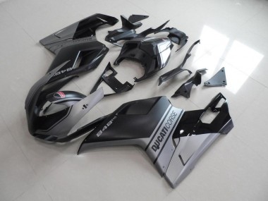 Carenagem Ducati 848 1098 1198 07-14 - Preto Fosco Prata Estilo OEM