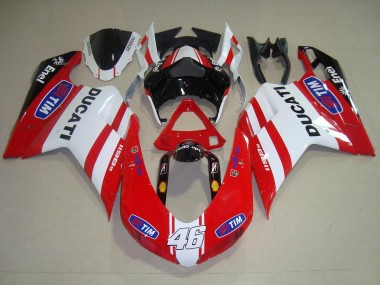 Carenagem Ducati 848 1098 1198 07-14 - Vermelho Branco 46