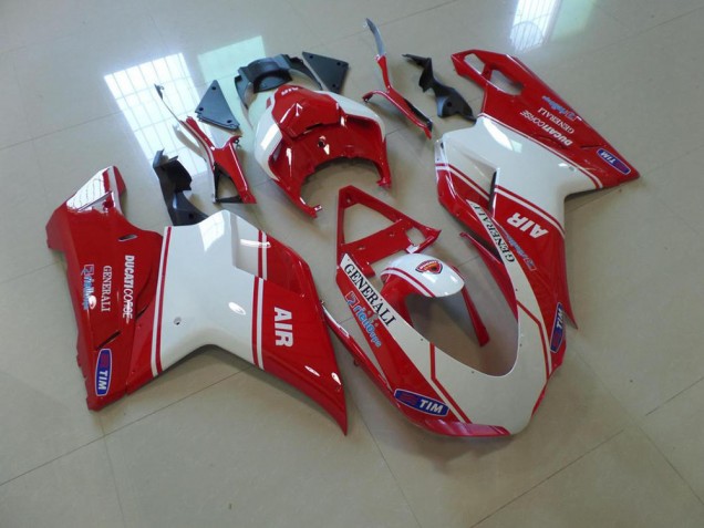 Carenagem Ducati 848 1098 1198 07-14 - Vermelho & Branco Air