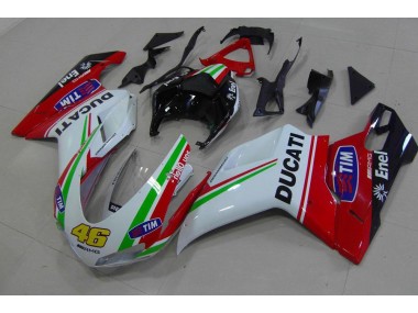 Carenagem Ducati 848 1098 1198 07-14 - Vermelho Branco Amarelo 46