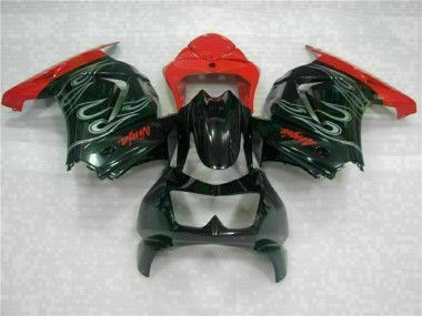 Carenagem EX250 08-12 - Preto Vermelho Ninja