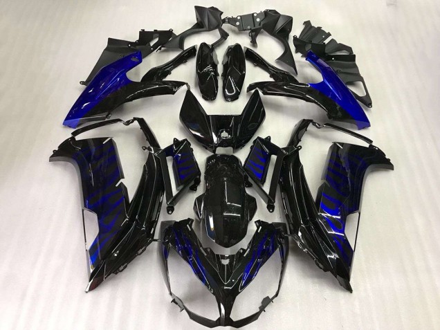 Carenagem EX650 12-16 - Preto Azul Chama Carenagem EX650 12-16 - Preto Azul Chama
