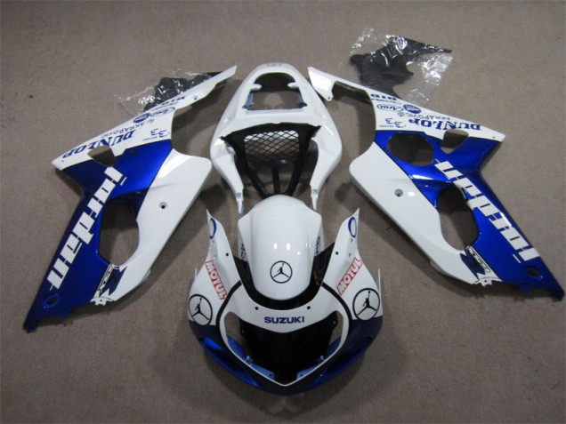 Carenagem GSXR 1000 K1 00-02 - Azul Branco Jordan Motul