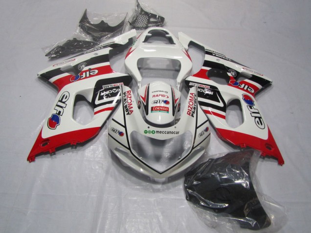 Carenagem GSXR 1000 K1 00-02 - Branco Vermelho Rizoma Playboy