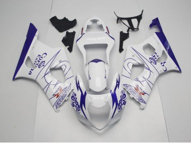 Carenagem GSXR 1000 K3 03-04 - Azul Branco Corona