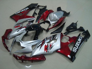 Carenagem GSXR 1000 K5 05-06 - Prata Vermelho