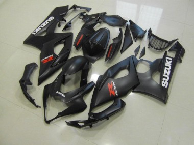 Carenagem GSXR 1000 K5 05-06 - Preto Fosco & Branco Decalques