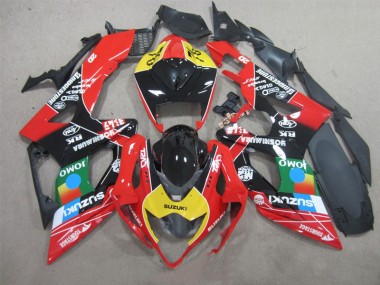 Carenagem GSXR 1000 K5 05-06 - Preto Vermelho Amarelo