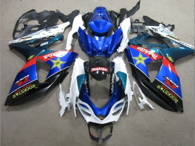 Carenagem GSXR 1000 K9 09-16 - Azul Branco Rockstar Carenagem GSXR 1000 K9 09-16 - Azul Branco Rockstar