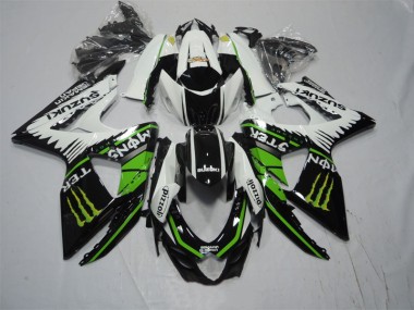 Carenagem GSXR 1000 K9 09-16 - Preto Branco Verde Monster Pizzoli