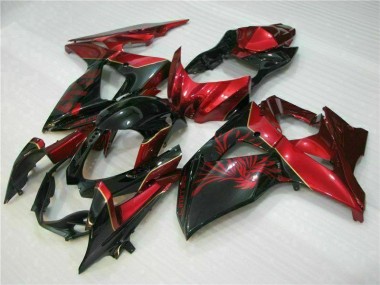 Carenagem GSXR 1000 K9 09-16 - Vermelho Chama Preto