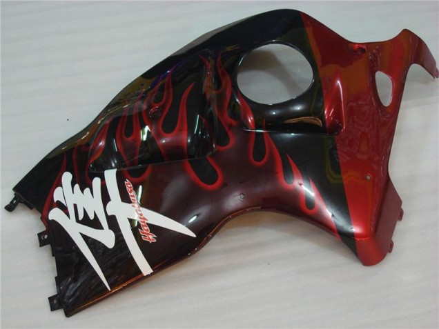 Carenagem GSXR 1300 Hayabusa 08-19 - Preto Vermelho Chama Carenagem GSXR 1300 Hayabusa 08-19 - Preto Vermelho Chama