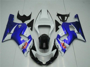 Carenagem GSXR 600 / 750 K1 K2 K3 01-03 - Branco Azul