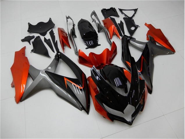 Carenagem GSXR 600 / 750 K8 08-10 - Preto Laranja Cinzento